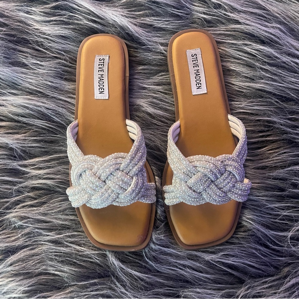 Steve Madden Pearl and Rhinestone Sandals